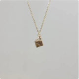 Natural Crystal Pendant Necklace with Stainless Steel Chain