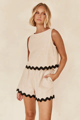 Sleeveless Shorts Suit