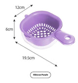 Double drain basket with handle