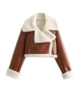 Women's Vintage Faux Leather Jacket