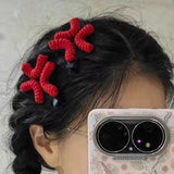 Duckbill Clip Crocheted Wool Headdress