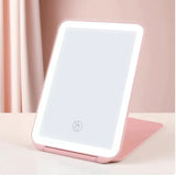 Desk Lamp With Three Fold LED Makeup Mirror