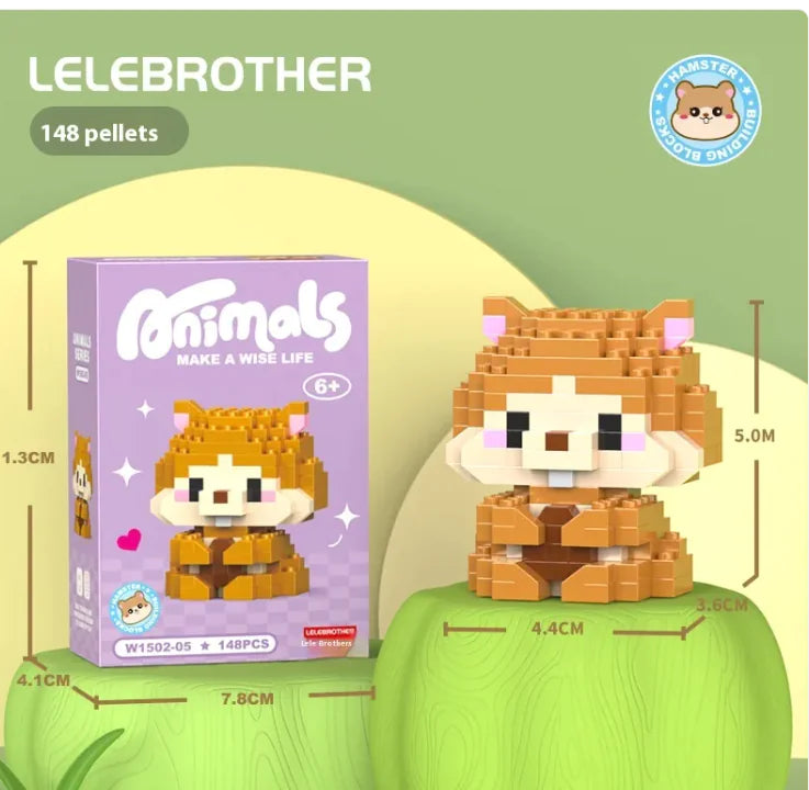 Cartoon Animal Series Cute Doll Tiny Particle Building Blocks