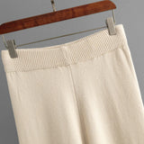 V-Neck Wool Cashmere Knitted Set