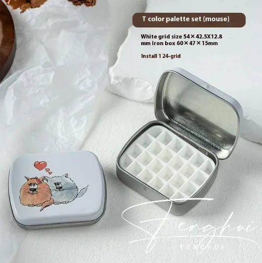 Manicure Watercolor One-piece Flip Small Mini Palette