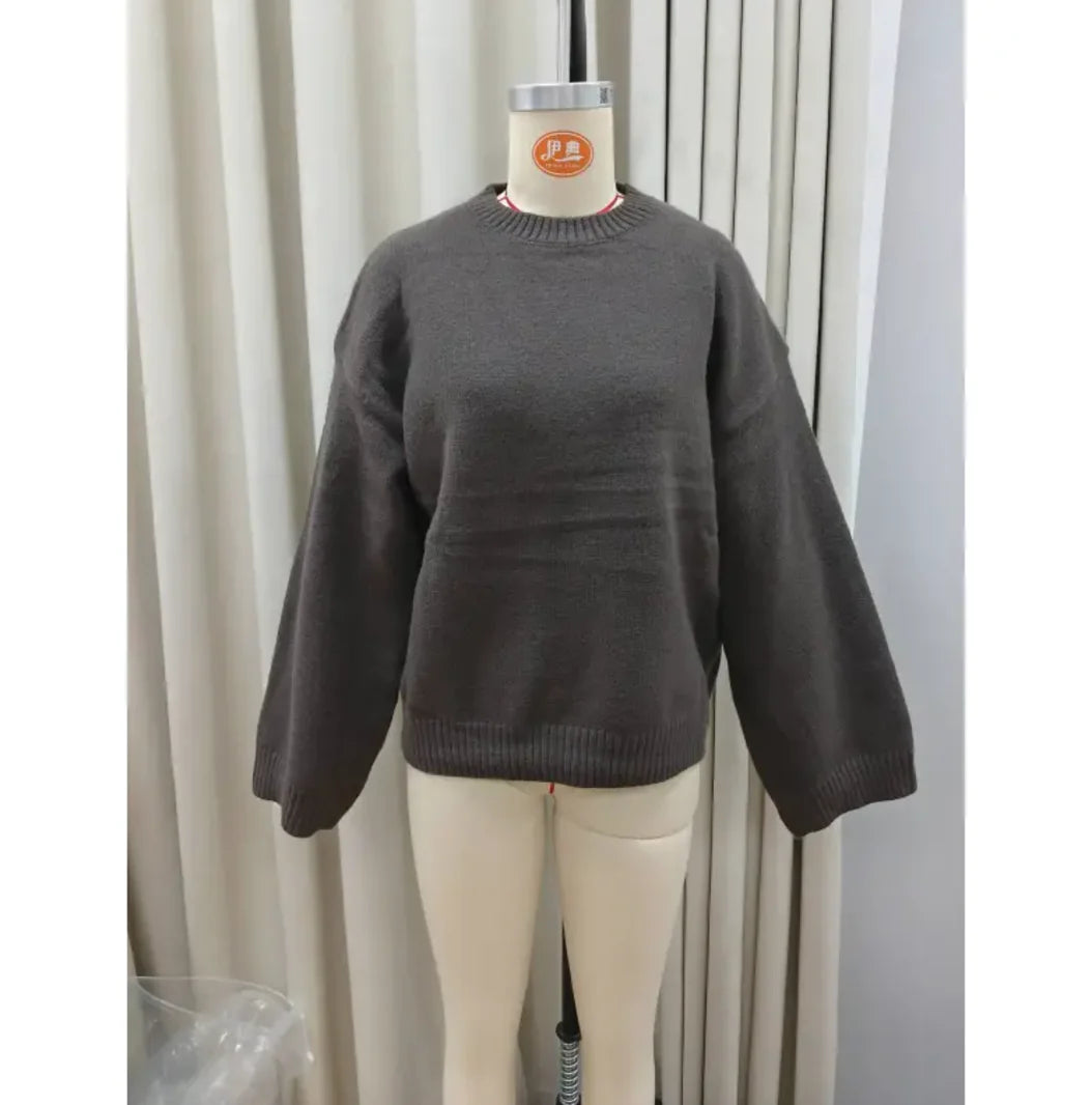 Solid Color Loose Sweater
