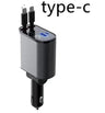 Metal Car Charger 100W Super Fast Charging Car Cigarette Lighter USB-C Adapter
