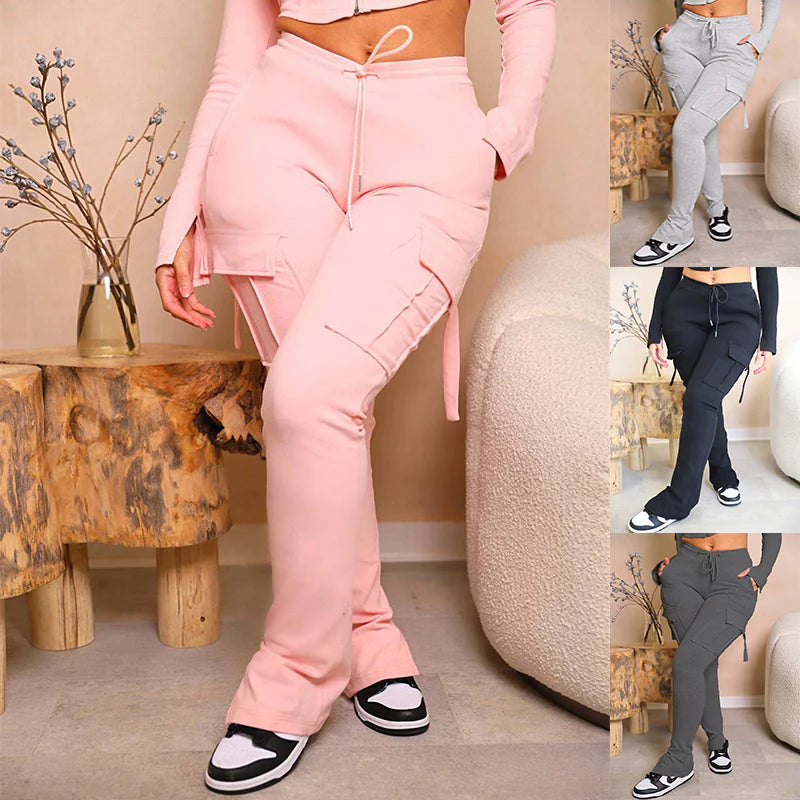 Urban Ease High-Waist Cargo Suits