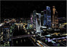 Creative Handmade City Night Scene Scraping Painting