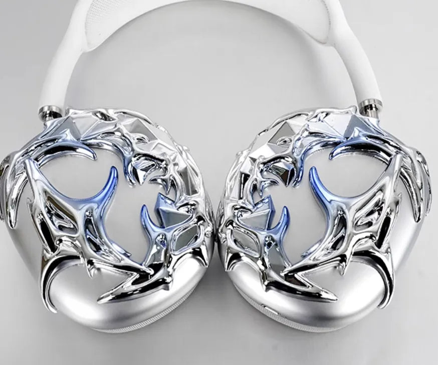 Silver Liquid Headset Cover