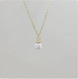 Natural Crystal Pendant Necklace with Stainless Steel Chain