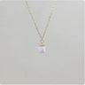 Natural Crystal Pendant Necklace with Stainless Steel Chain