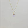 Natural Crystal Pendant Necklace with Stainless Steel Chain