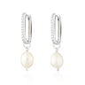 Silver Pearl Drop Earrings