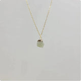 Natural Crystal Pendant Necklace with Stainless Steel Chain