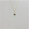 Natural Crystal Pendant Necklace with Stainless Steel Chain