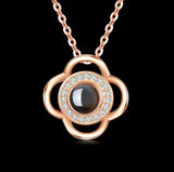 Metal Rose Jewelry Gift Box Necklace