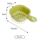 Double drain basket with handle