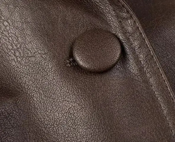 Women's Short Leather Jacket w/Belt