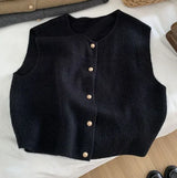 Women's Round Neck Cardigan Vest