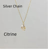 Natural Crystal Pendant Necklace with Stainless Steel Chain