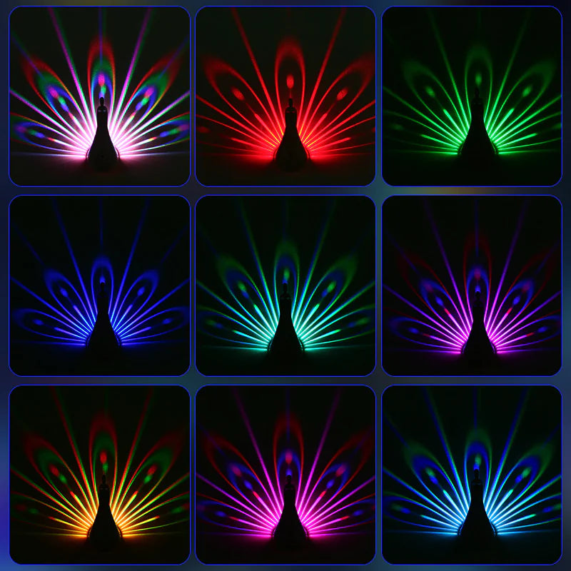Peacock 3D Illusion Night Light