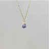 Natural Crystal Pendant Necklace with Stainless Steel Chain