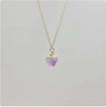 Natural Crystal Pendant Necklace with Stainless Steel Chain