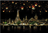 Creative Handmade City Night Scene Scraping Painting