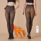 Sheer Fleece-Lined Leggings