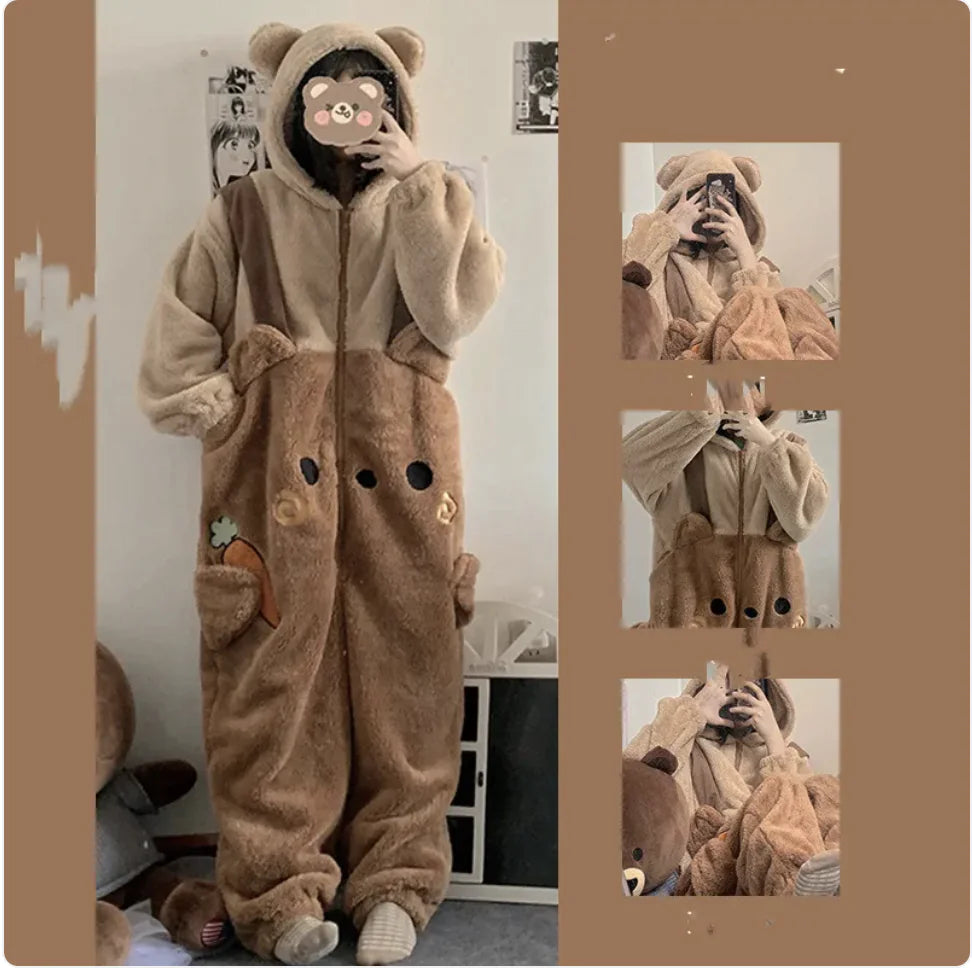 Thick Coral Fleece Cute Pajamas
