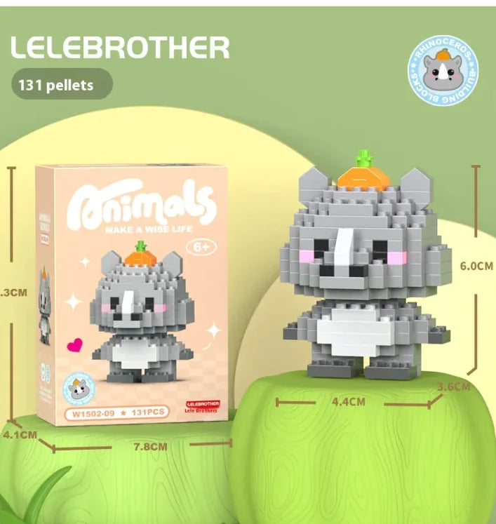 Cartoon Animal Series Cute Doll Tiny Particle Building Blocks