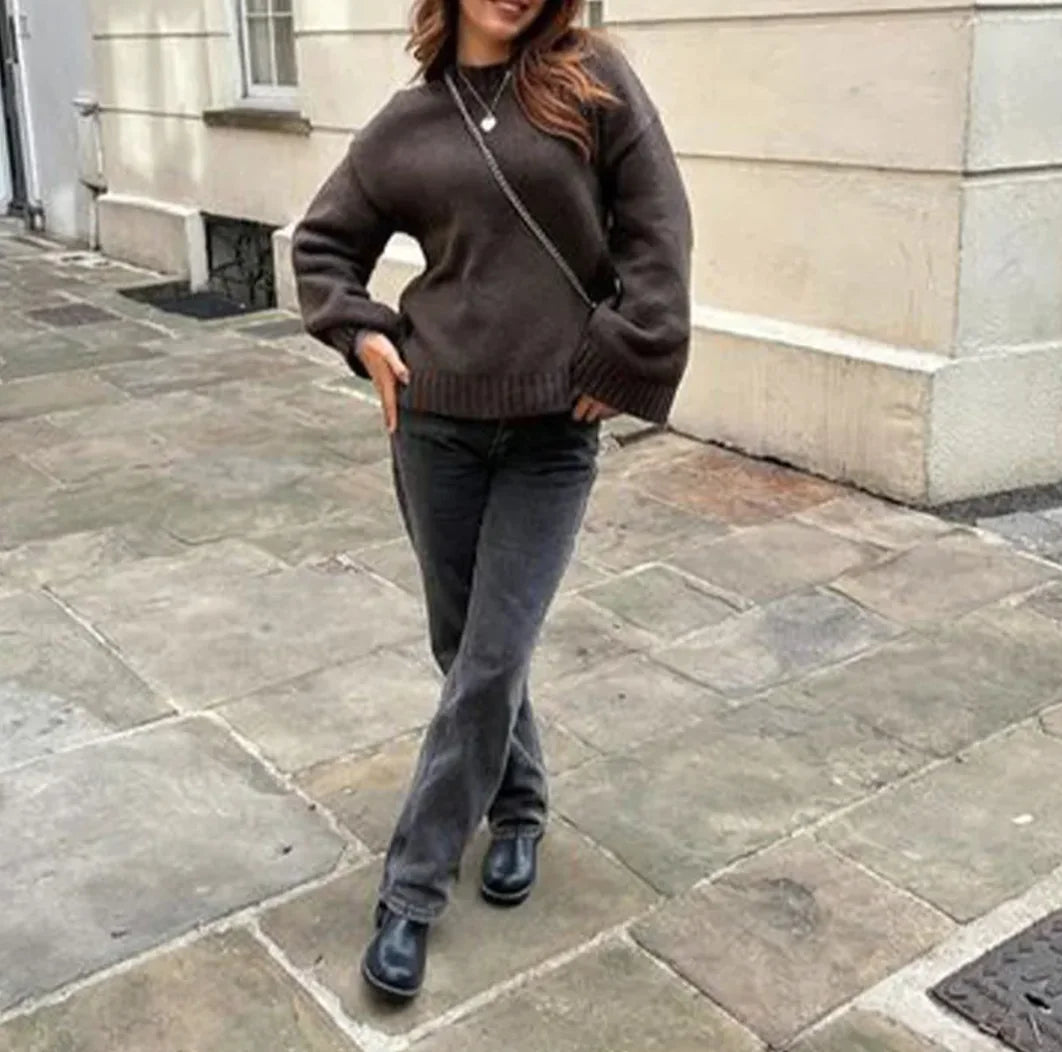 Solid Color Loose Sweater