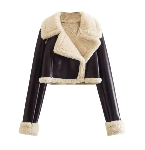 Women's Vintage Faux Leather Jacket