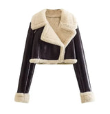 Women's Vintage Faux Leather Jacket