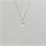 Natural Crystal Pendant Necklace with Stainless Steel Chain
