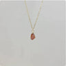 Natural Crystal Pendant Necklace with Stainless Steel Chain