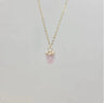 Natural Crystal Pendant Necklace with Stainless Steel Chain