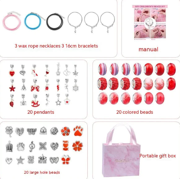 Children's Educational Handmade Diy Beaded Bracelet Suit