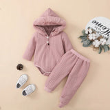 Winter Hooded Two Piece Romper