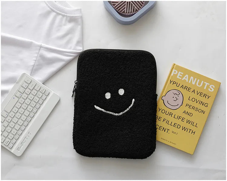 Plush Face iPad/Tablet Laptop Bag
