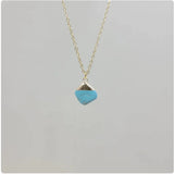 Natural Crystal Pendant Necklace with Stainless Steel Chain