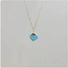 Natural Crystal Pendant Necklace with Stainless Steel Chain
