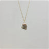 Natural Crystal Pendant Necklace with Stainless Steel Chain