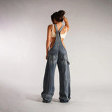 Loose Fit Denim Overalls