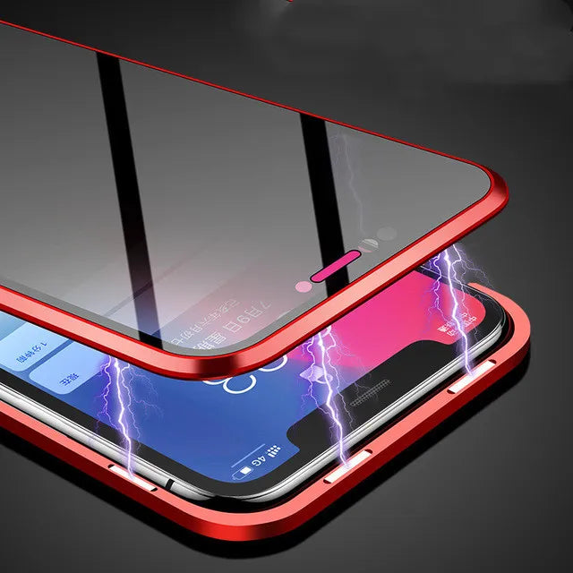 Magnetic Tempered Glass Privacy Case