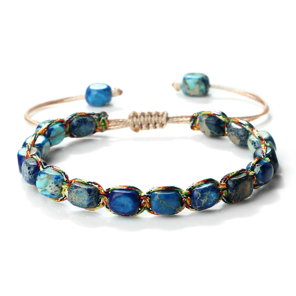 Hand-Woven Emperor Stone Beaded Bracelet