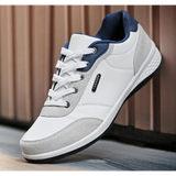 Lace-Up Microfiber Leather Men’s Sneakers