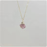 Natural Crystal Pendant Necklace with Stainless Steel Chain