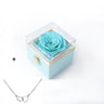 Double Heart Eternal Flower Necklace Set
